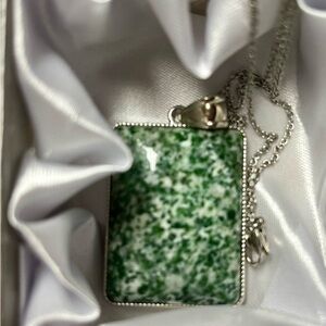 Green Spot Agate, Gemstone Necklace